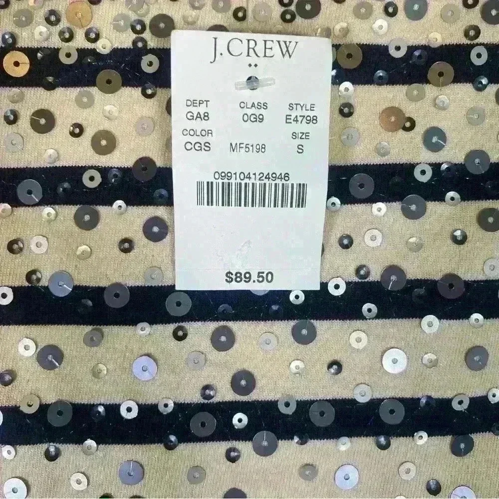 J. Crew Woman’s Sequin Top. NWT. Size S